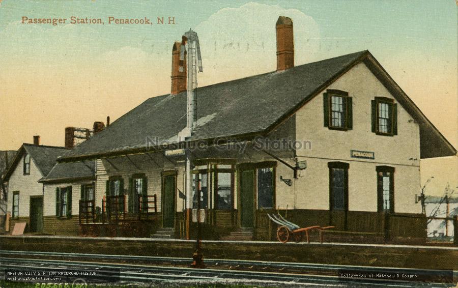 Postcard: Passenger Station, Penacook, New Hampshire